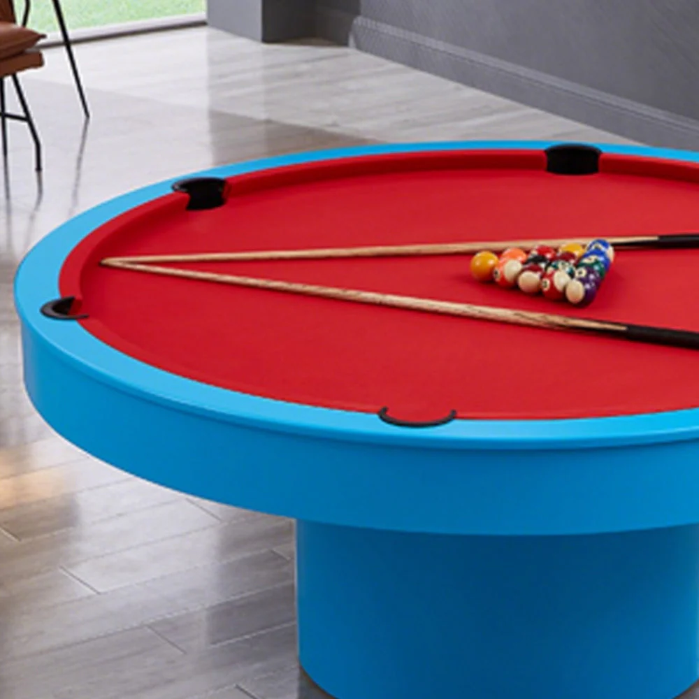 CUETIQ L042 Marble 140cm Diameter 2-IN-1 Round Billiard Table/ Office Desk - Image 14