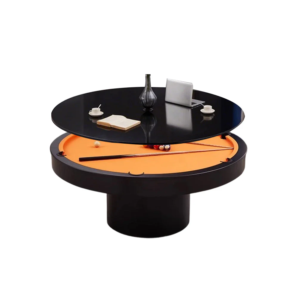CUETIQ L042 Marble 140cm Diameter 2-IN-1 Round Billiard Table/ Office Desk - Image 16