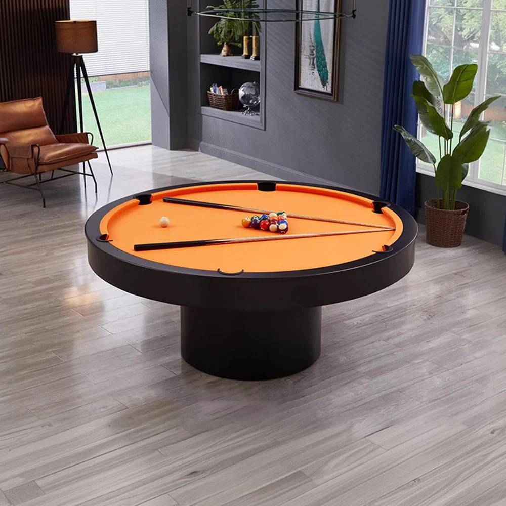 CUETIQ L042 Marble 140cm Diameter 2-IN-1 Round Billiard Table/ Office Desk - Image 19