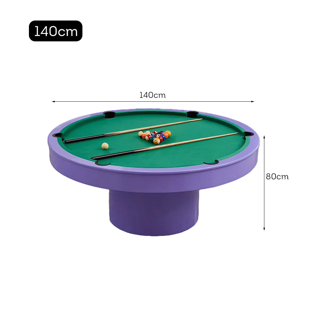 CUETIQ L042 Marble 140cm Diameter 2-IN-1 Round Billiard Table/ Office Desk - Image 23