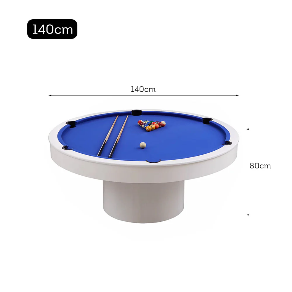CUETIQ L042 Marble 140cm Diameter 2-IN-1 Round Billiard Table/ Office Desk - Image 24
