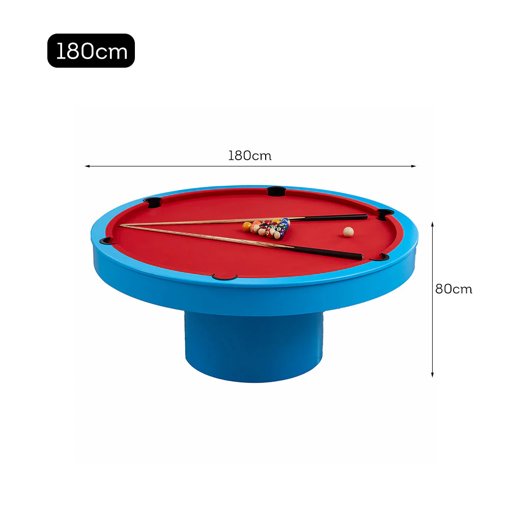 CUETIQ L042 MDF 180cm Diameter 2-IN-1 Round Billiard Table/ Office Desk - Image 12