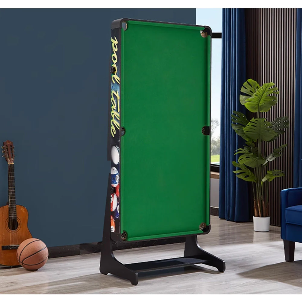CUETIQ GTF002 5FT 3-IN-1 Billiard Table/ Ping-pong Table/ Office Desk Foldable Design - Black&Green - Image 6