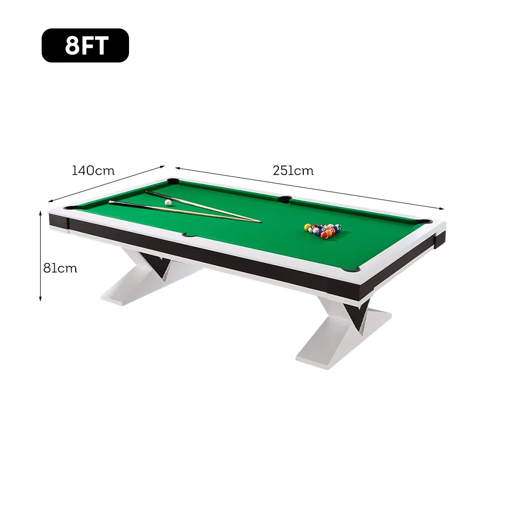 CUETIQ L001 7/8/9FT 3-IN-1  Slate Billiard Table/ Ping-pong Table/ Office Desk Solid Wood Frame - Image 16