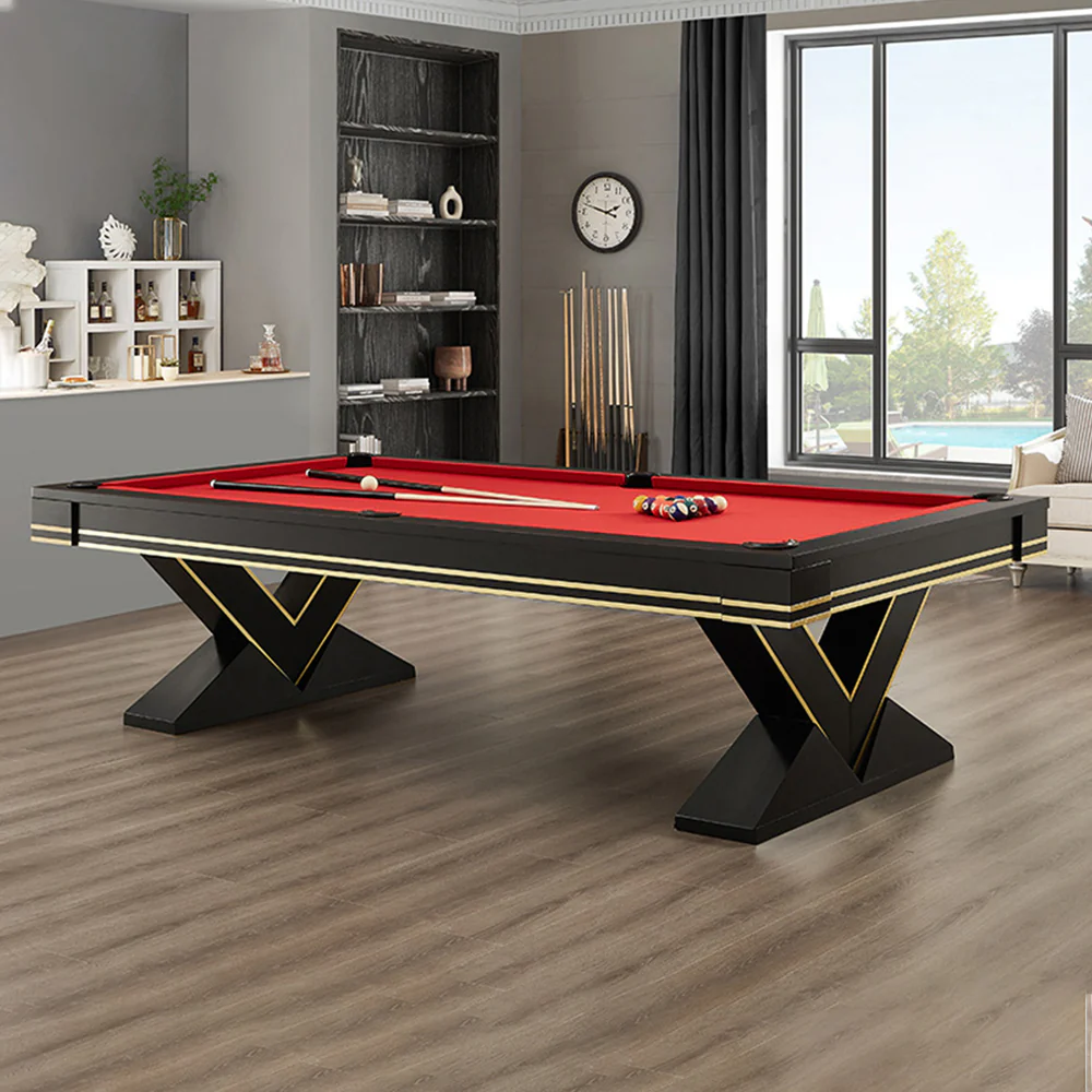 CUETIQ L001 7/8/9FT 3-IN-1  Slate Billiard Table/ Ping-pong Table/ Office Desk Solid Wood Frame - Image 9