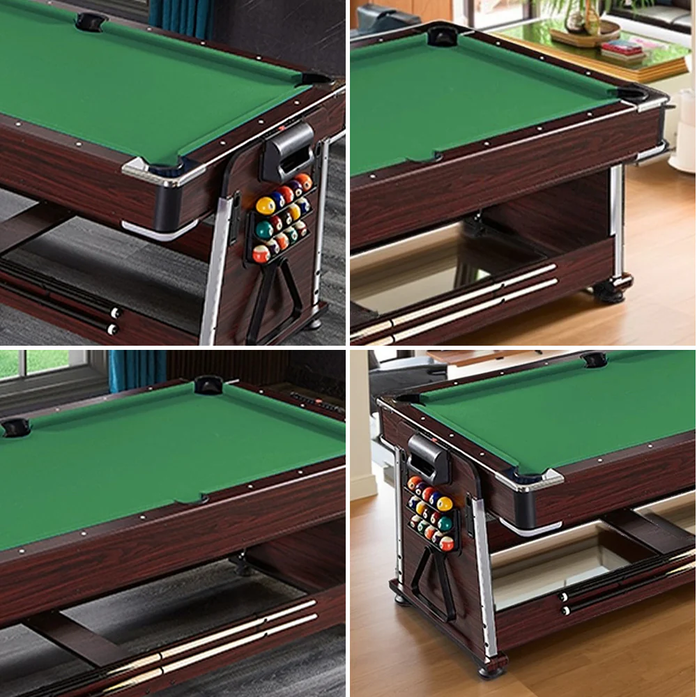 CUETIQ GTM001 7FT 4IN1 Billiard Table/ Ping-pong Table/ Office Table/Air Hockey - Brown - Image 10