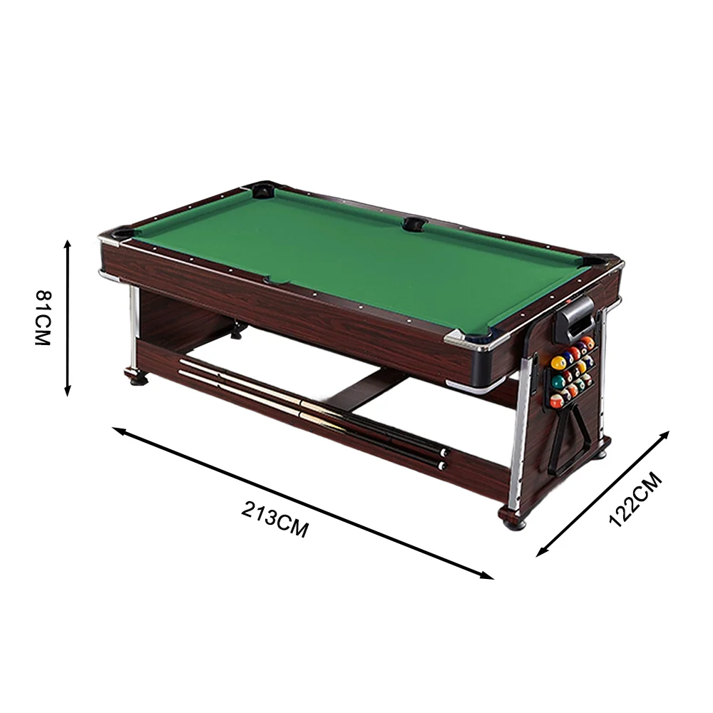 CUETIQ GTM001 7FT 4IN1 Billiard Table/ Ping-pong Table/ Office Table/Air Hockey - Brown - Image 12