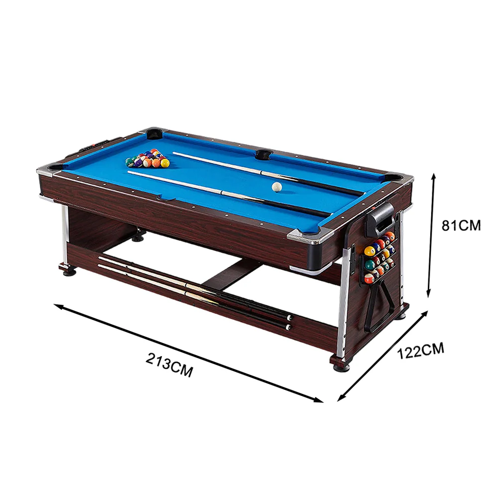 CUETIQ GTM001 7FT 4IN1 Billiard Table/ Ping-pong Table/ Office Table/Air Hockey - Brown - Image 7