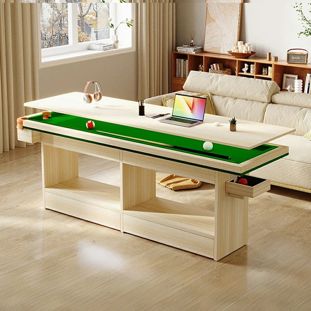CUETIQ  2-IN-1 MDF Billiard Training Table/Dining Table Auto Ball Return Pool Table - Green - Image 5