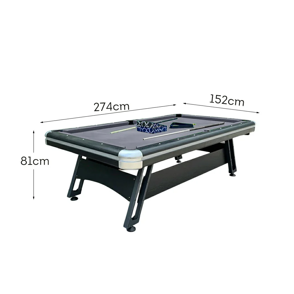 CUETIQ 9FT Iron-Leg Pool Table - Professional Billiards Table, Heavy-Duty Frame, Space-Saving Luxury Modern Design - Image 10