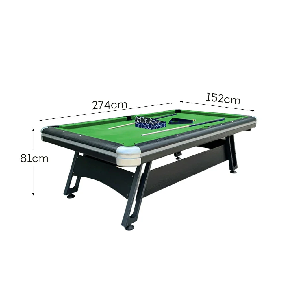 CUETIQ 9FT Iron-Leg Pool Table - Professional Billiards Table, Heavy-Duty Frame, Space-Saving Luxury Modern Design - Image 15