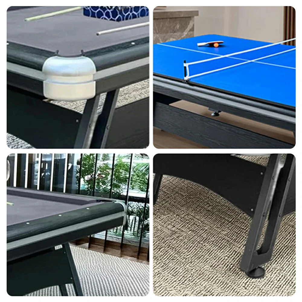 CUETIQ 3-in-1 8FT Iron-Leg Pool Table - Billiards, Table Tennis, Office Desk Combo - Durable, Space-Saving, Modern Design - Image 12
