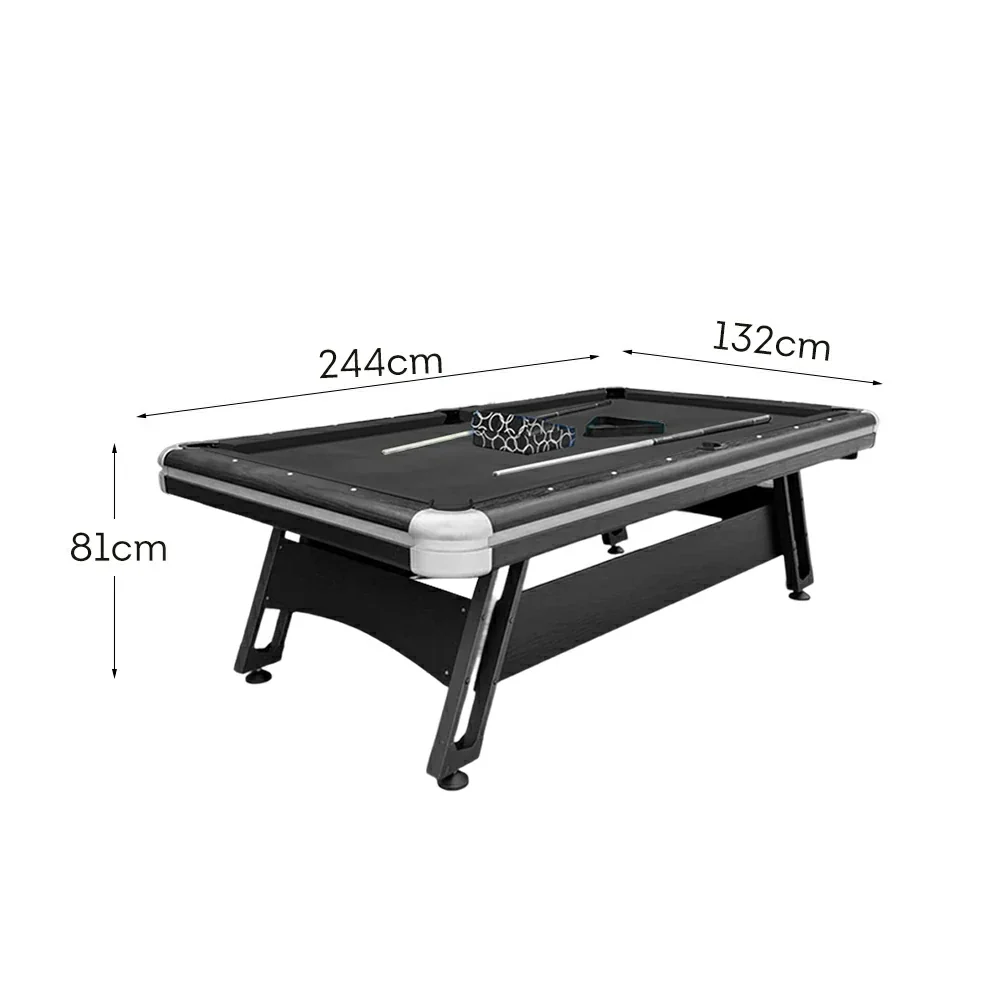CUETIQ 3-in-1 8FT Iron-Leg Pool Table - Billiards, Table Tennis, Office Desk Combo - Durable, Space-Saving, Modern Design - Image 9