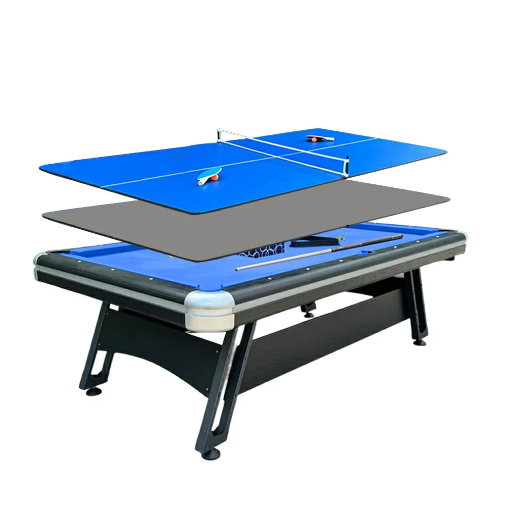 CUETIQ 3-in-1 9FT Iron-Leg Pool Table - Billiards, Table Tennis, Office Desk Combo - Durable, Space-Saving, Modern Design - Image 11