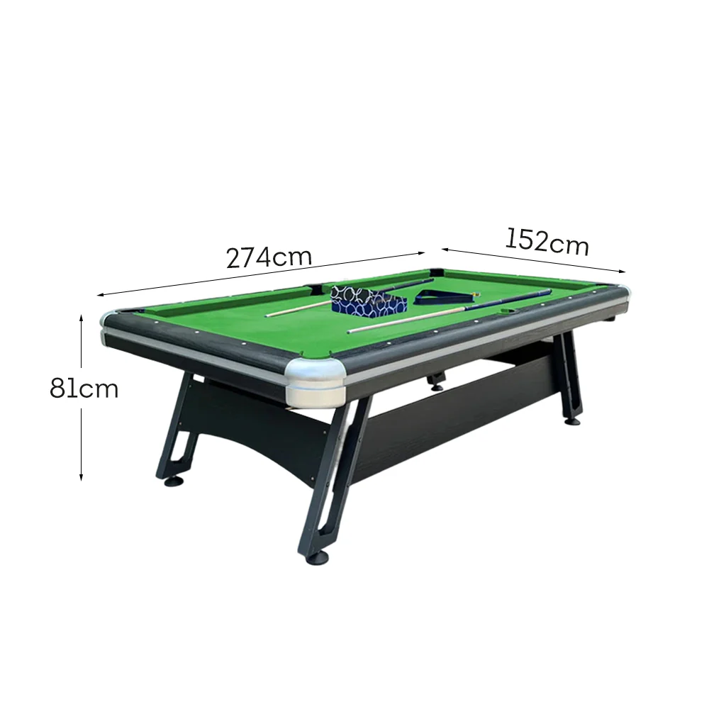 CUETIQ 3-in-1 9FT Iron-Leg Pool Table - Billiards, Table Tennis, Office Desk Combo - Durable, Space-Saving, Modern Design - Image 18