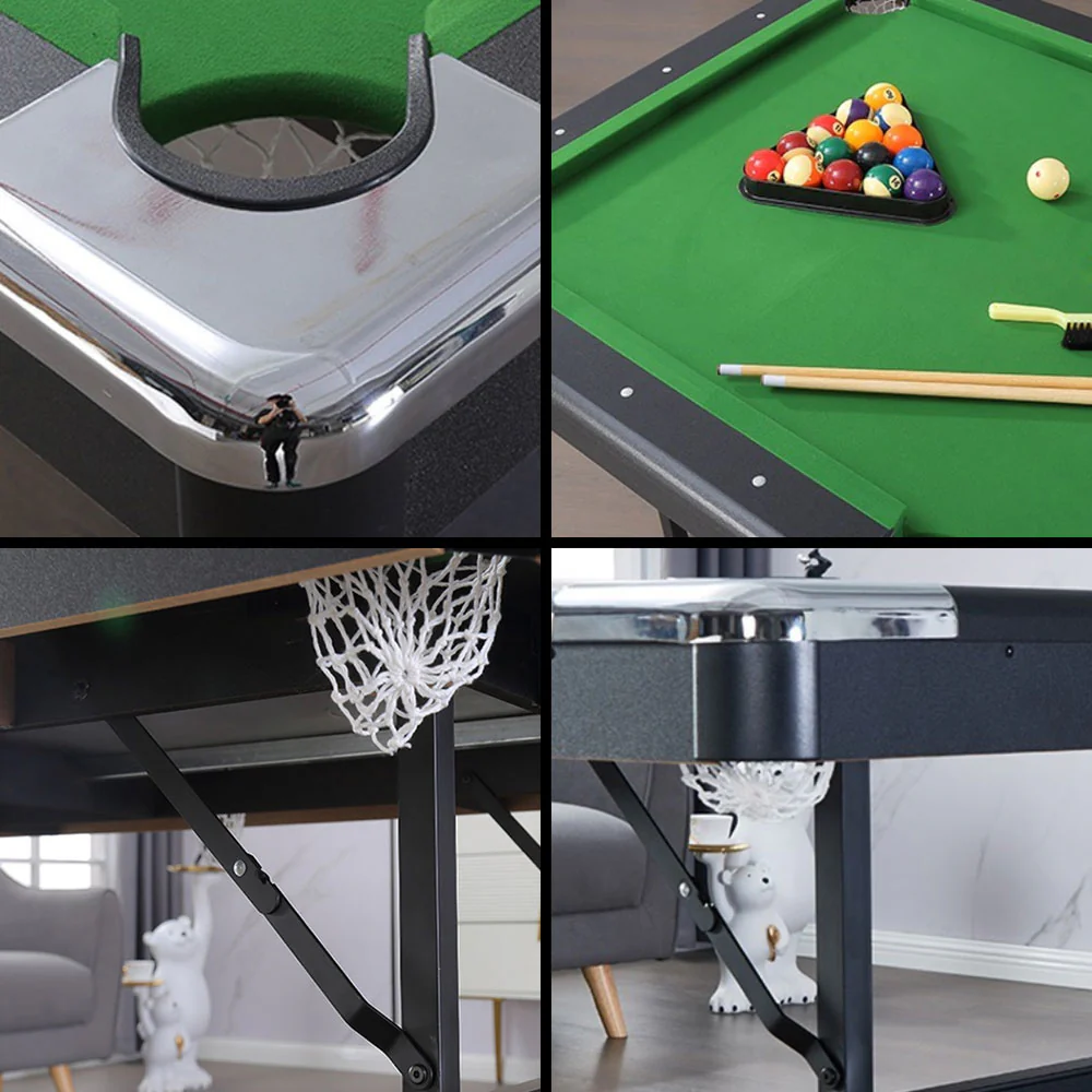 CUETIQ TEFOLD 7FT/8FT Green MDF Billiard Table Free Accessories - Image 15