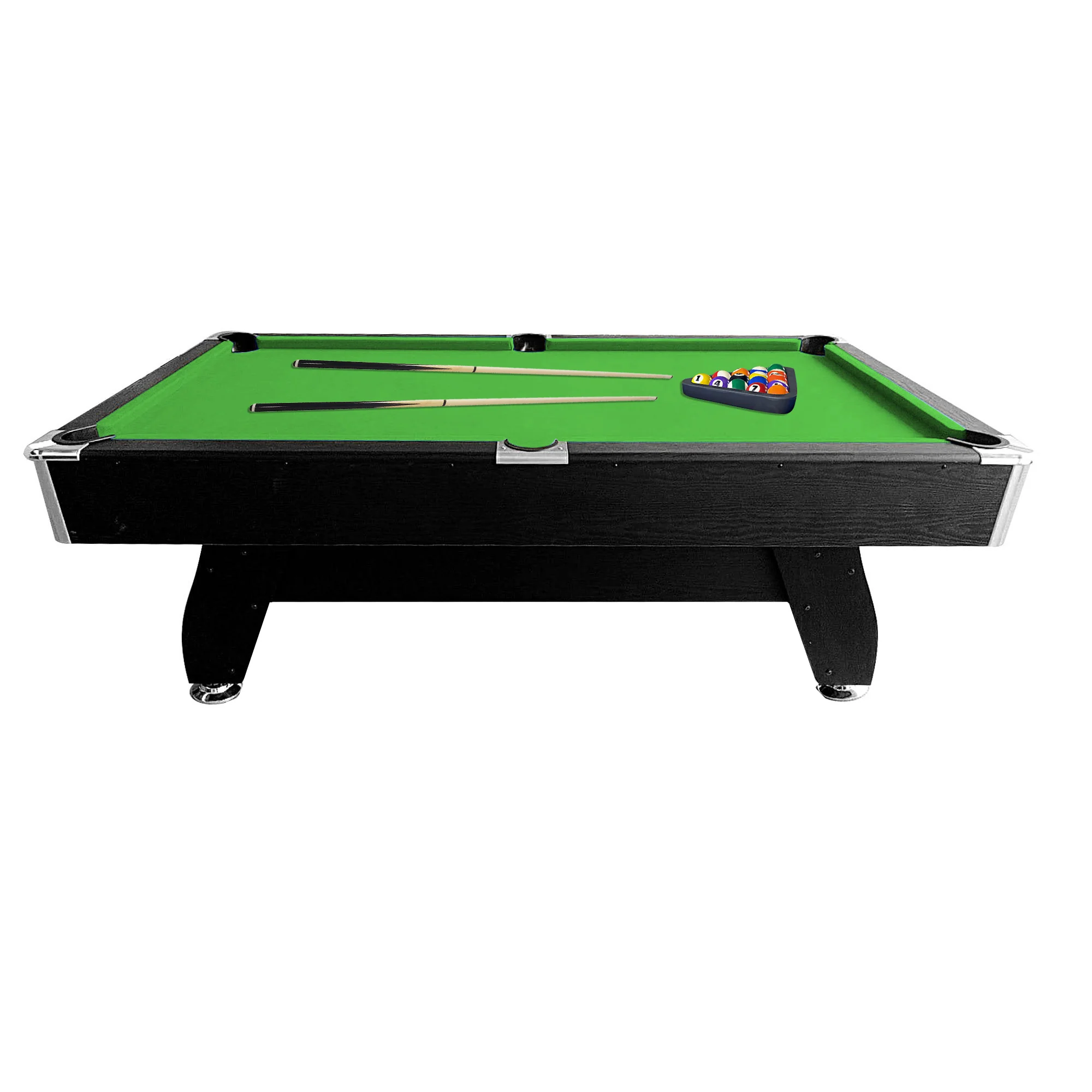 CUETIQ 7FT MDF Pool Snooker Billiard Table with Accessories Pack - Black Frame - Image 13