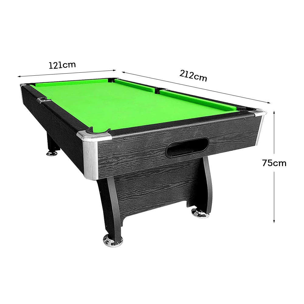 CUETIQ 7FT MDF Pool Snooker Billiard Table with Accessories Pack - Black Frame - Image 14
