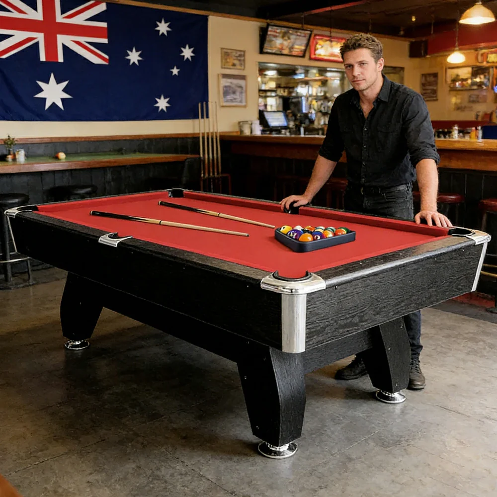 CUETIQ 7FT MDF Pool Snooker Billiard Table with Accessories Pack - Black Frame - Image 25
