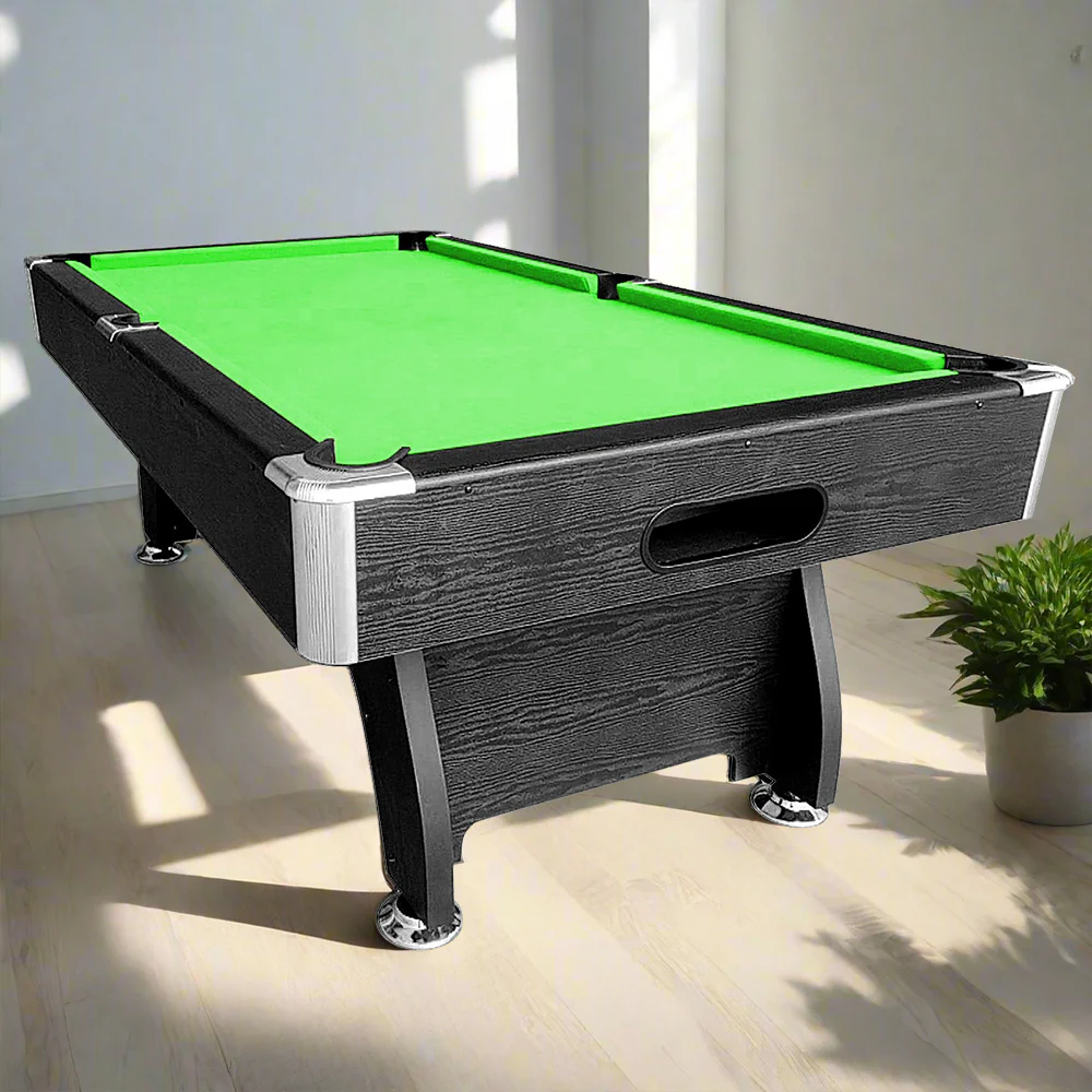 CUETIQ 7FT MDF Pool Snooker Billiard Table with Accessories Pack - Black Frame - Image 9