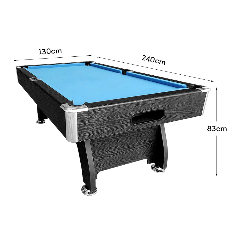CUETIQ 8FT MDF Black Frame Pool Snooker Billiard Table with Accessories Pack - Image 15