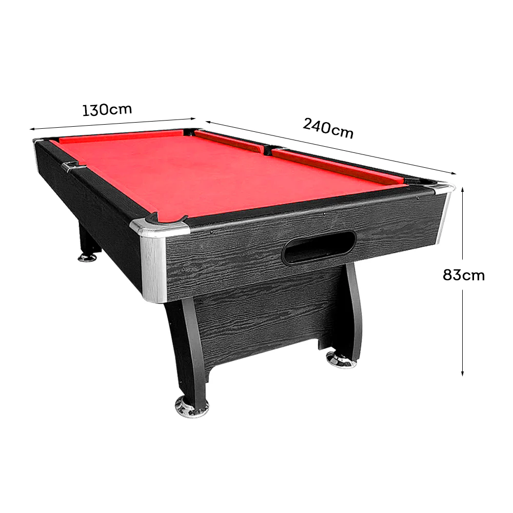 CUETIQ 8FT MDF Black Frame Pool Snooker Billiard Table with Accessories Pack - Image 20