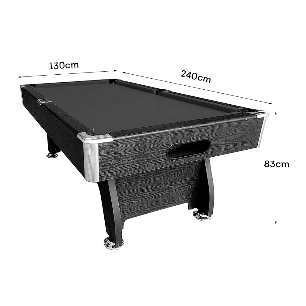 CUETIQ 8FT MDF Black Frame Pool Snooker Billiard Table with Accessories Pack - Image 26