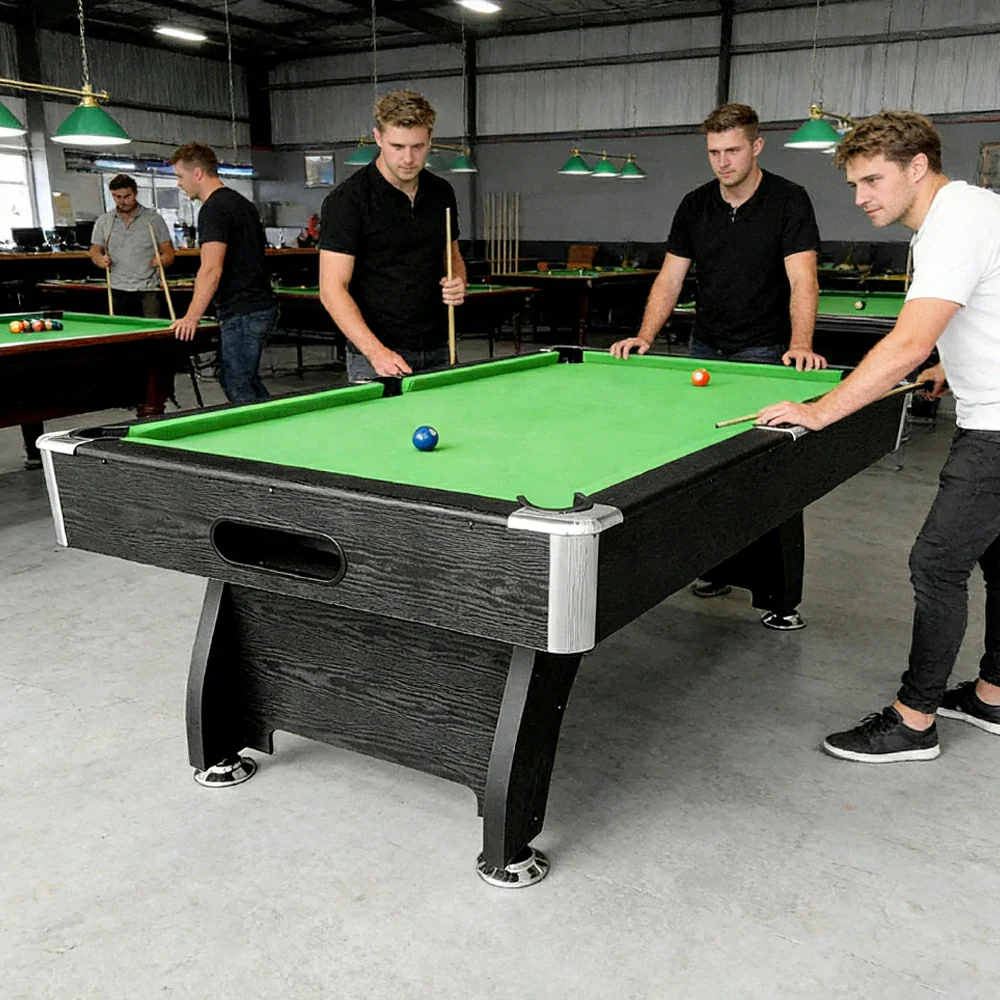CUETIQ 8FT MDF Black Frame Pool Snooker Billiard Table with Accessories Pack - Image 4