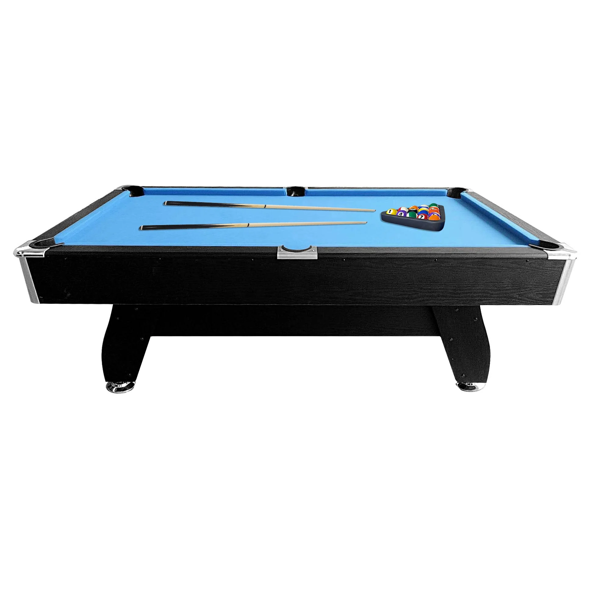 CUETIQ 8FT MDF Black Frame Pool Snooker Billiard Table with Accessories Pack - Image 9