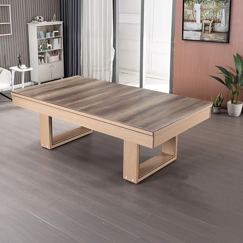 CUETIQ 8FT 3-IN-1 Simple Modern Pool Table/Billiards Table/Pingpong Table/Dining Table with Free Accessories - Oak Finish - Image 23