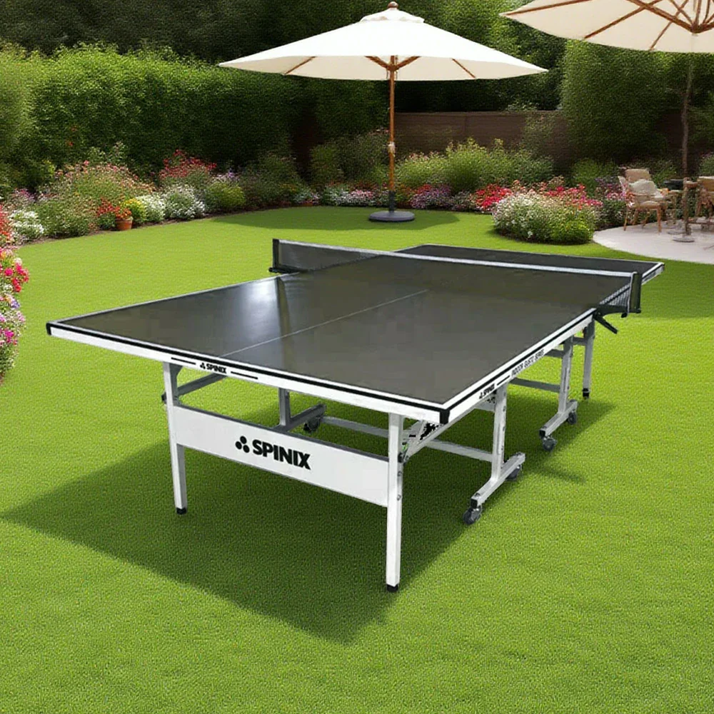 SPINIX Rollaway 13mm Indoor Black&Blue  Foldable Solo Play Table Tennis Pingpong Table-Bats Balls Net - Image 12