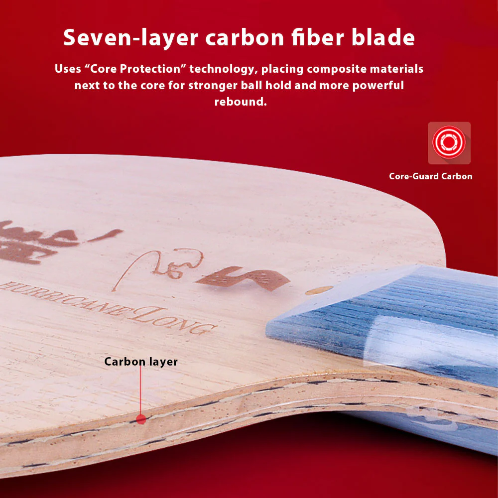 DHS L5X World Table Tennis Championships Edition Racket - Hurricane Long Blade/Rubber Set - Image 10