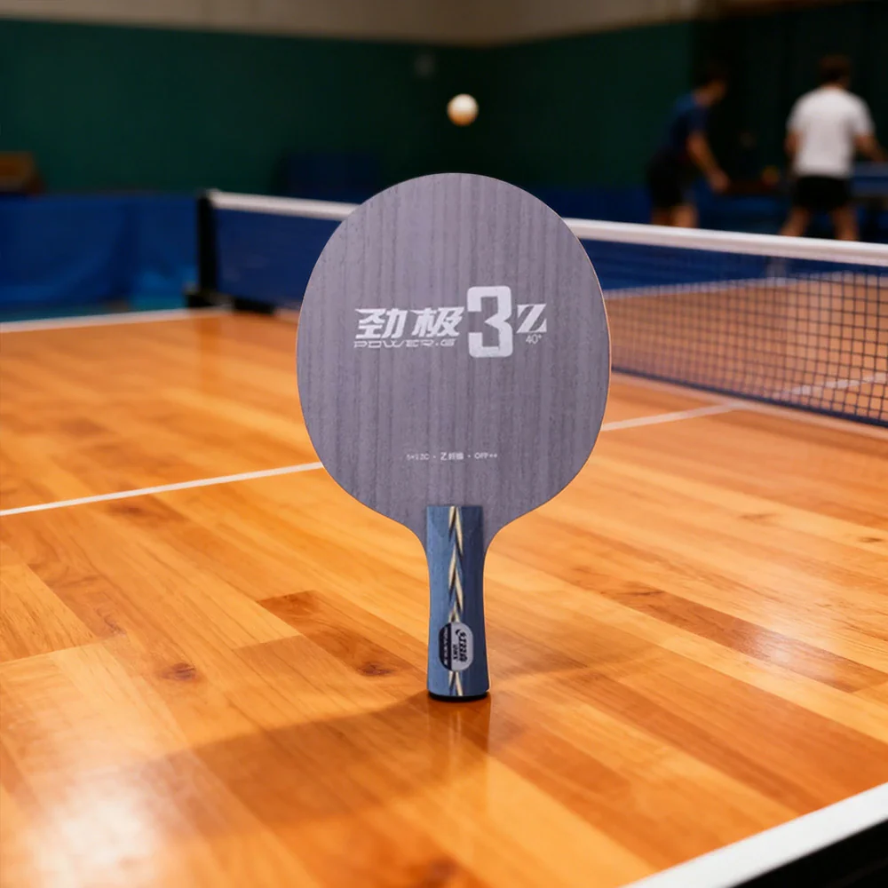 DHS 3Z Penhold Table Tennis Paddle - 5+2ZC Inner Fiber Blade with Hurricane 3 FH & Hurricane 3 BH, Soft Feel & Spin Control - Image 2