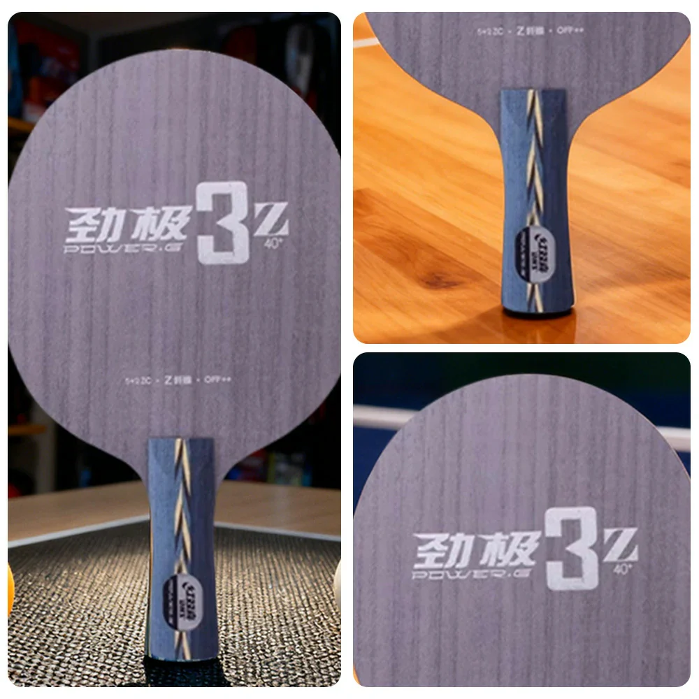 DHS 3Z Penhold Table Tennis Paddle - 5+2ZC Inner Fiber Blade with Hurricane 3 FH & Hurricane 3 BH, Soft Feel & Spin Control - Image 3