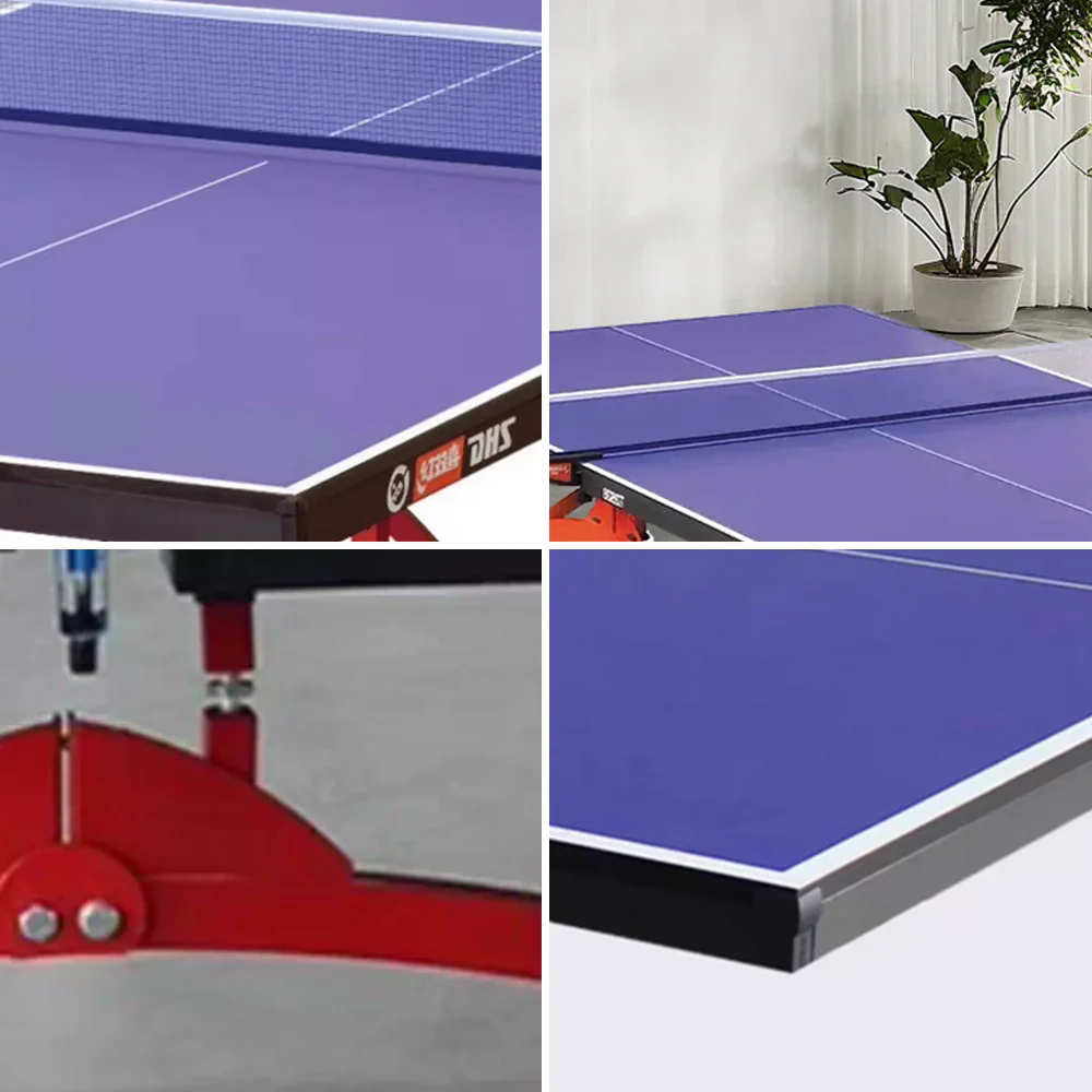 DHS T2828 18mm Indoor Blue Table Tennis Pingpong Table - Bats Balls Net - Image 14