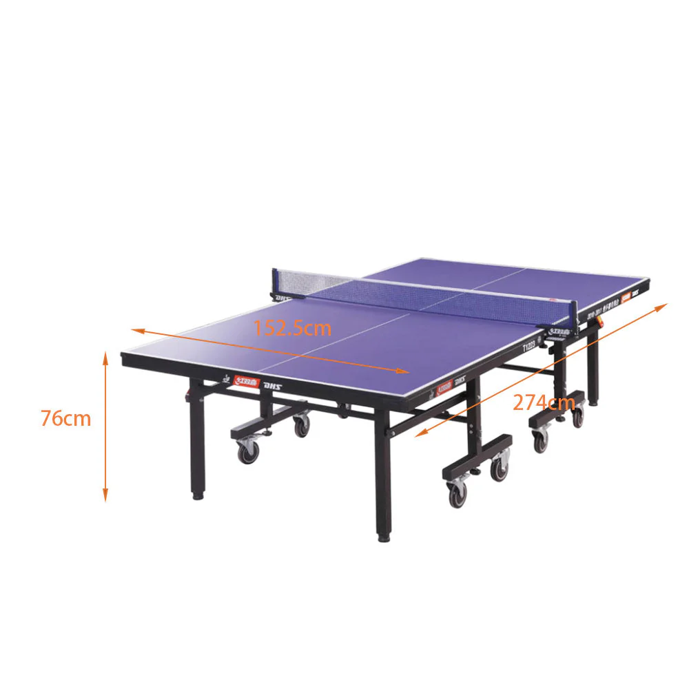DHS T1223 Premium 22mm Indoor Blue&Black Table Tennis Pingpong Table - Bats Balls Net - Image 9