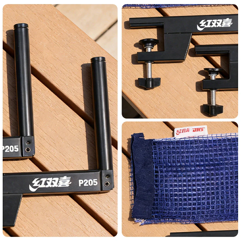 DOUBLE HAPPINESS Table Tennis Net Set - Screw Clamp Adjustable System - Durable Metal Bracket - Built-in 409 Net for Standard Sport Series Tables - Image 3