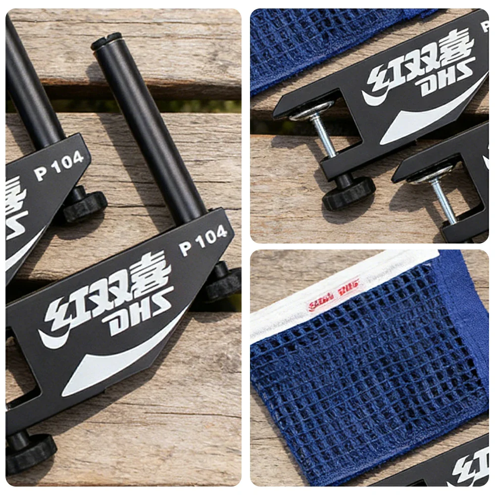 DOUBLE HAPPINESS Table Tennis Net Set - Clamp-On Adjustable Design - Durable Metal Bracket - Foldable Posts for Tables up to 4cm Thick - Image 3