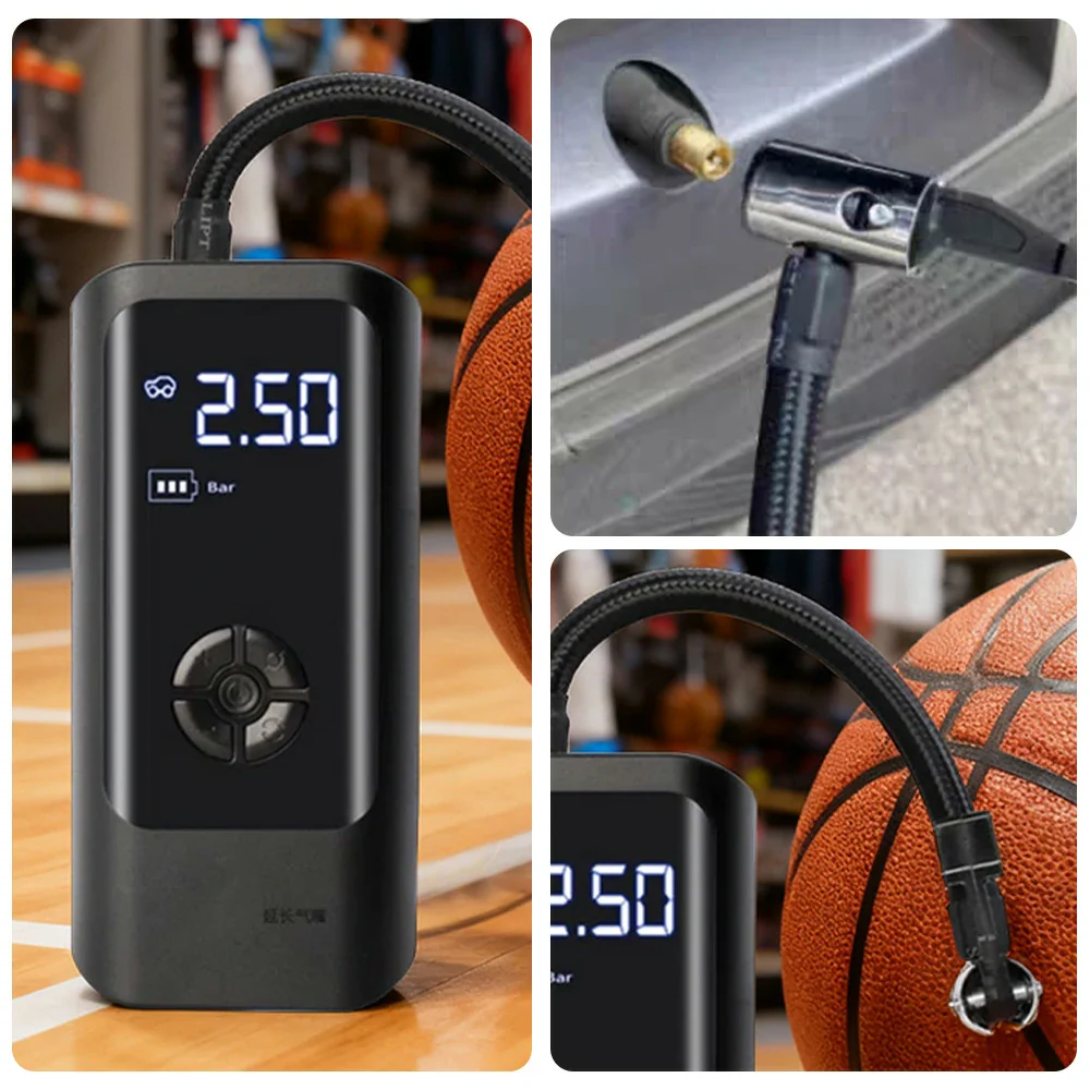 DUNK MASTER Electric Air Pump – Precision Pressure Detection, Auto Stop Inflation – Powerful 100/120/150 Cylinder Options, Fast and Portable Design for Sports Balls and Tires - Image 3