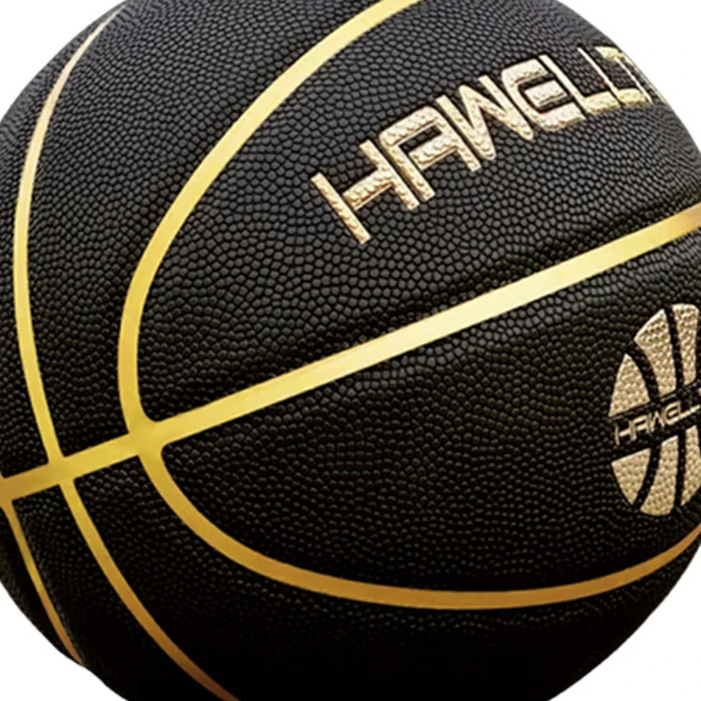 DUNK MASTER Basketball 5/6/7# – Soft Rebound, Durable Rubber Bladder – Ultra-Fiber Leather, High Grip, Moisture-Wicking - Black - Image 3