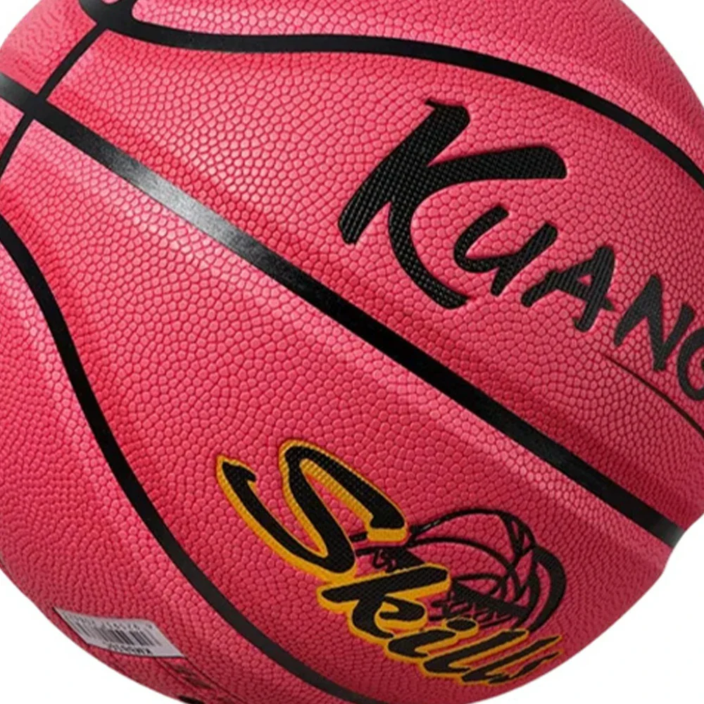 DUNK MASTER Basketball 5# Quick Rebound, Durable Nylon Bladder – Deep Channel Grip, Anti-Slip Texture, For Kids Aged 3-12 - Pink - Image 3