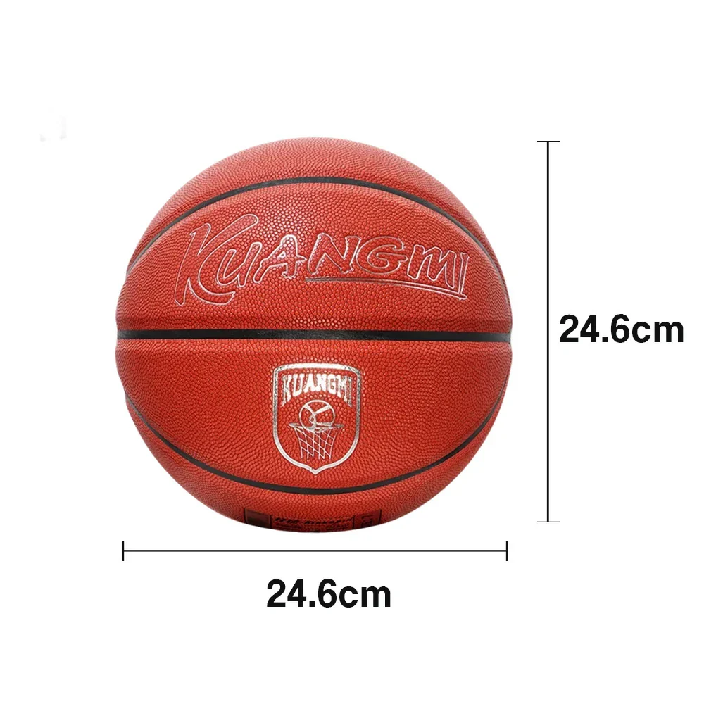 DUNK MASTER Basketball 7# – Quick Rebound, Durable Nylon Bladder – Deep Channel Grip, Synthetic PU Leather - Brown - Image 5