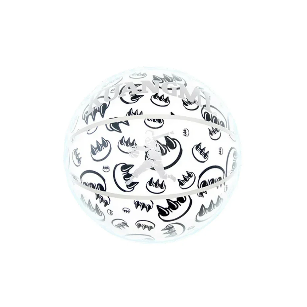 DUNK MASTER Basketball 7# – Quick Rebound, Durable Butyl Bladder – Deep Channel Grip, Graffiti Reflective Cover