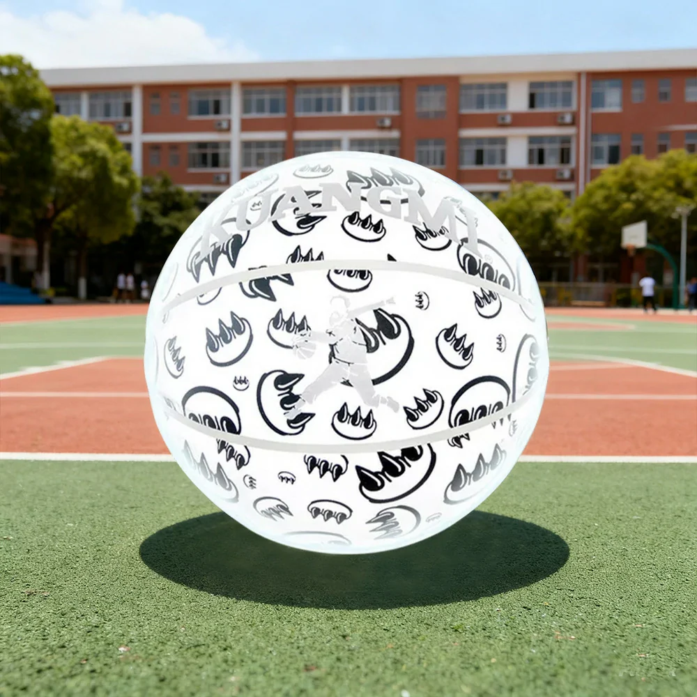 DUNK MASTER Basketball 7# – Quick Rebound, Durable Butyl Bladder – Deep Channel Grip, Graffiti Reflective Cover - Image 4
