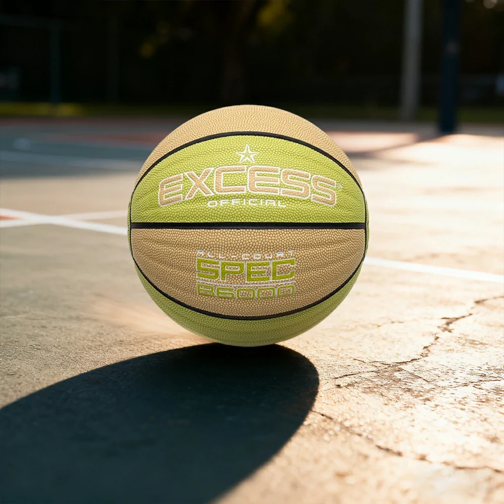 DUNK MASTER Basketball 7# – Anti-Slip Wave Texture, Sweat-Absorbent PU Leather – Tire-Grade Butyl Bladder, Soft Foam Rebound, Balanced Nylon Winding - Green - Image 2