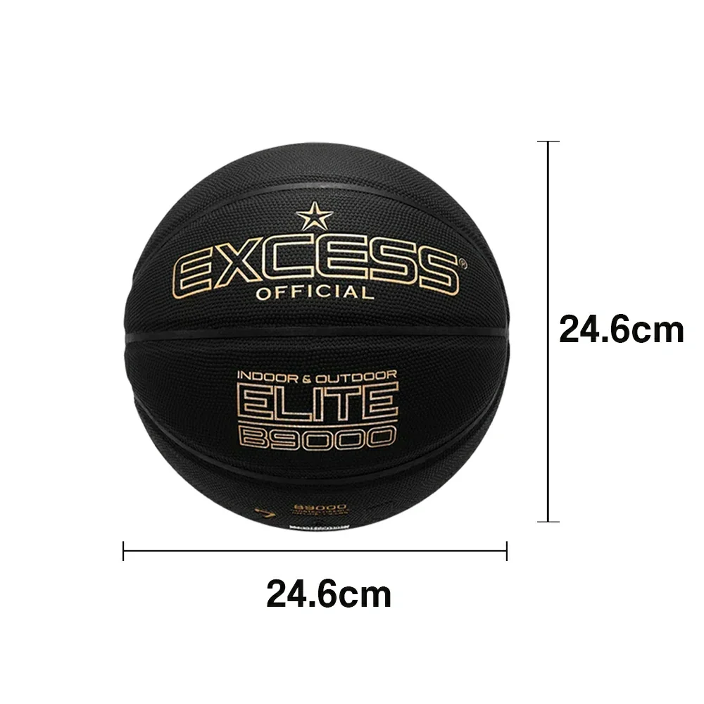 DUNK MASTER Basketball 7# – Dust-Free Honeycomb Texture, Ultra-Fiber Leather – Tire-Grade Butyl Bladder, Balanced Nylon Winding, Strong Grip Channel Design - Black - Image 5