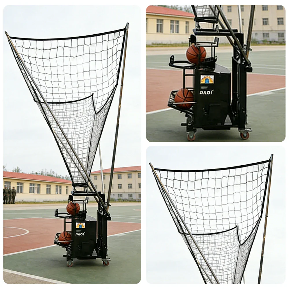 DUNK MASTER Smart Basketball Shooting Machine - Continuous Ball Return, Reinforced Steel Frame, Adjustable Speed & Frequency for Precision Training - Image 3
