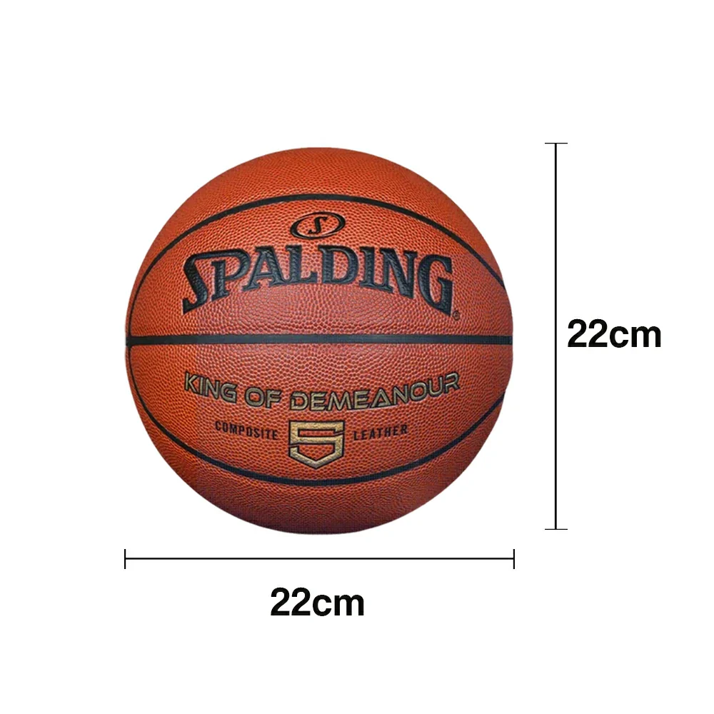 DUNK MASTER 77-476Y5 SPALDING Authentic Basketball 5#, Foam-Grain Texture, Rubber Bladder, Enhanced Grip - Image 5