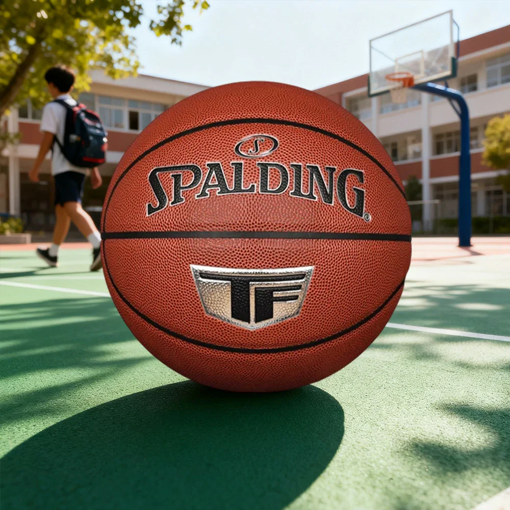 DUNK MASTER 77-764Y SPALDING Authentic Basketball 7# Dust-Resistant Foam Rubber Core Nylon Winding, Superior Grip, Quick Bounce - Image 4