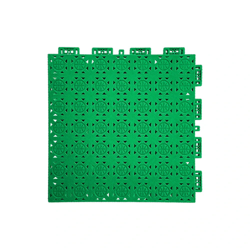 DUNK MASTER Interlocking Sports Floor Tiles - Anti-Slip Shock Absorbing Modular Court Flooring 10/20/30  Square Meters Basketball Court Outdoor Use - Emerald Green